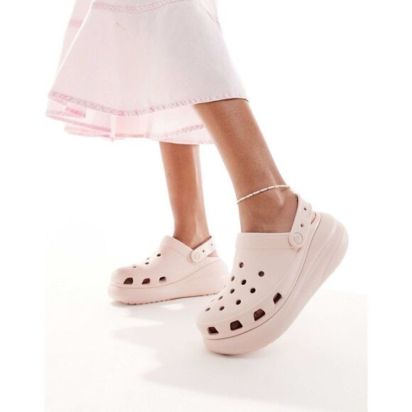 Crocs Unisex Quartz Classic Crush Chunky Platform Clog Mule Flat - Picture 1 of 12